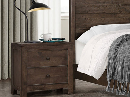 2 Drawer Nightstand - Brown