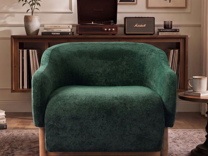 Modern Accent Chair With Recessed Arms And Tight Back