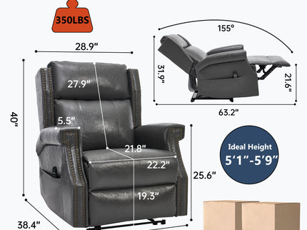 Manual Recliner Chair  With Heavy Duty Motion Mechanism, 8 Vibrating Nodes And 3 Massage Modes For Living Room