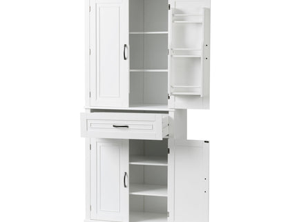 Bathroom Storage Cabinet With Doors And Drawer, Adjustable Shelf