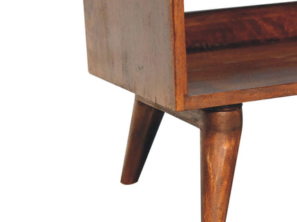 Solid Wood Bench With Upholstered Sea