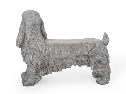 Cocker Spaniel Dog Statue - Gray