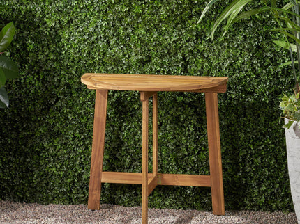 Outdoor Half Round Folding Acacia Wood Bistro Table