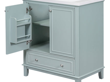 Modern Bathroom Vanity With Sink Combo, Multi Functional Cabinet With Doors And Drawer