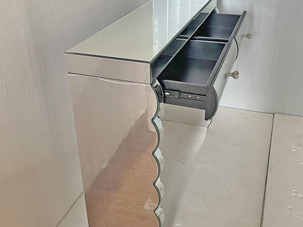 Console Table With 2 Drawers For Living Room - Silver