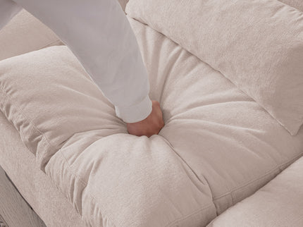 Modern Modular L Shaped Sofa Couch Reversible Ottoman With Storage Removable And Washable Cushions Sofa With USB Ports & Cup Holder For Living Room