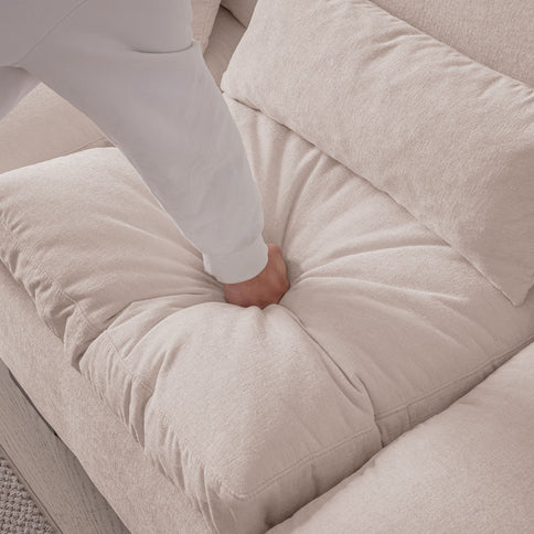 Modern Modular L Shaped Sofa Couch Reversible Ottoman With Storage Removable And Washable Cushions Sofa With USB Ports & Cup Holder For Living Room