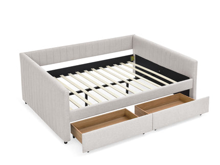 Upholstered Queen Daybed With 2 Drawers