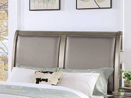 Bed With 2 Panel Upholstered Headboard And Footboard Drawers