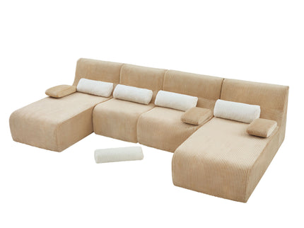 Oversized Sectional Sofa, Living Room Seating With Modular Design