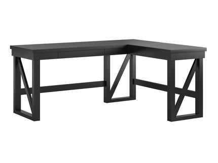 Crestwood - Lift Top L Desk - Black