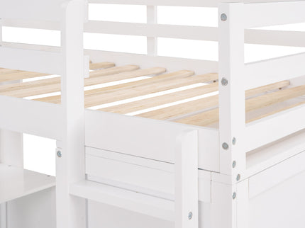 Loft Bed With Drawers, Desk, And Wardrobe