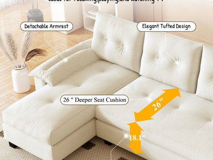 U-Shaped Sleeper Sofa With Pull Out Bed
