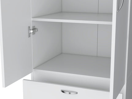 Armoire Organiser, Two Shelves, Rod, Double Door Cabinet Armoire