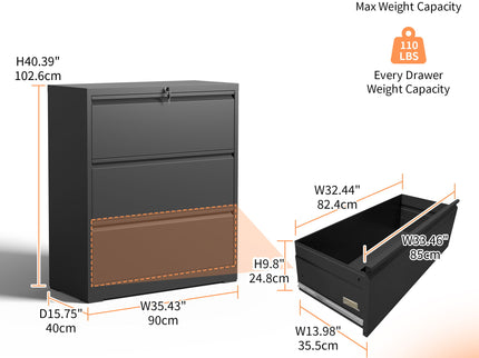 Premium Drawer Metal Lateral File Cabinet With Lock