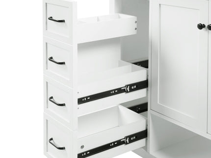 Modern Bathroom Vanity With Sink Top, 2 Doors And 2 Drawers