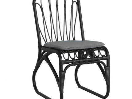Outdoor Wicker Dining Chairs With Washable Cushion (Set of 2)