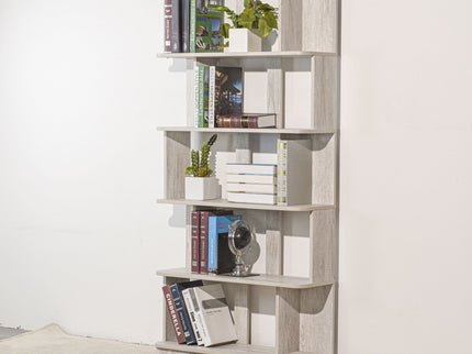 Modern 5 Tier Open Storage Bookcase