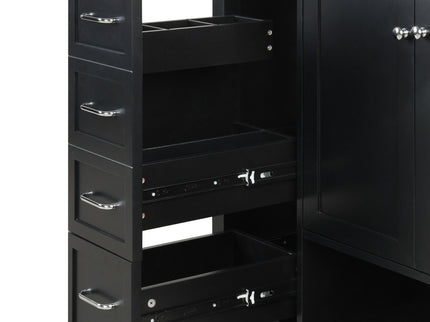 Bathroom Vanity With Sink Top, Bathroom Vanity Cabinet With 2 Doors And 2 Drawers, Open Shelf