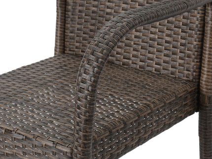 Outdoor Wicker Barstools With Rattan And Iron Frame
