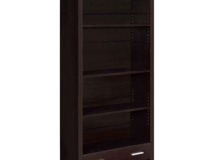 Maureen - 5 Shelf Bookcase With Drawer - Cappuccino