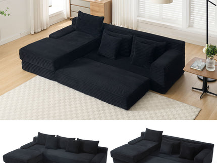 Modern L - Shaped Sectional Couch With Memory Foam