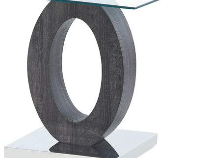 Tracker - End Table - Brown White