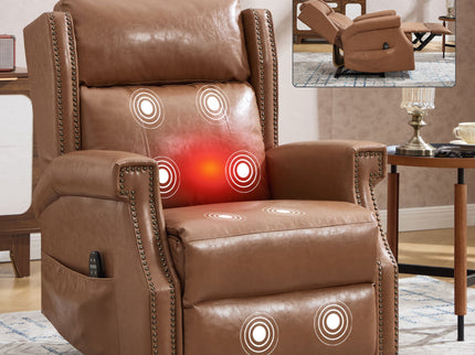 Manual Recliner Chair  With Heavy Duty Motion Mechanism, 8 Vibrating Nodes And 3 Massage Modes For Living Room