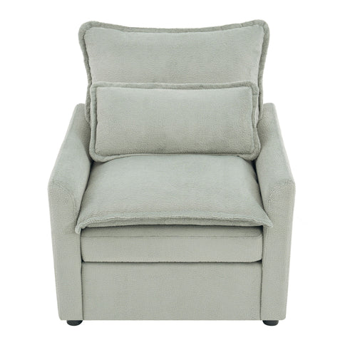 Modern Single Seat Accent Chair With Side Storage Pockets