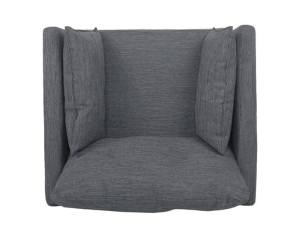 Enchantica - Upholstered Fabric Club Chair With Button Tufted And 2 Accent Pillows