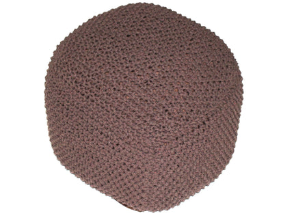 Semi Rounded Pouf, Cable Knitted, Perfect Seating
