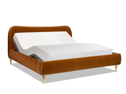 Roman - Curved Headboard Upholstered Platform Bed