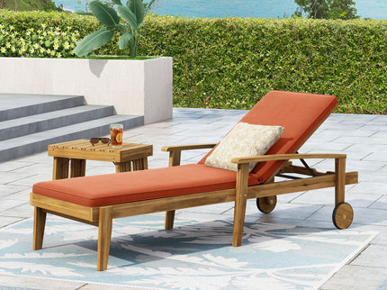 Jason - Chaise Lounge Adjustable Acacia Wood Outdoor Furniture