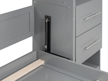 Murphy Wall Bed With LED Lights, Shelves And Drawers