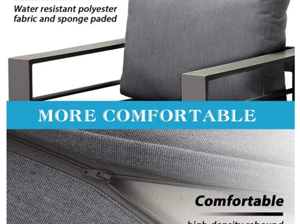 All-Weather Patio Sofa With Cushions, 3 Seat Outdoor Couch