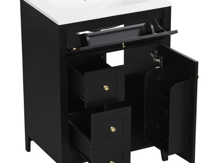 Modern Black Bathroom Vanity With Sink