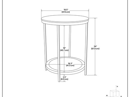 Jenna - Handcrafted Round Side Table