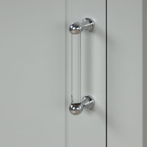 Tall Freestanding Bathroom Storage Cabinet With 2 Drawers And Adjustable Shelf