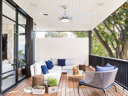 Ceiling Fan With Dimmable LED Light, 8 Blades, Reversible DC Motor, Remote Control