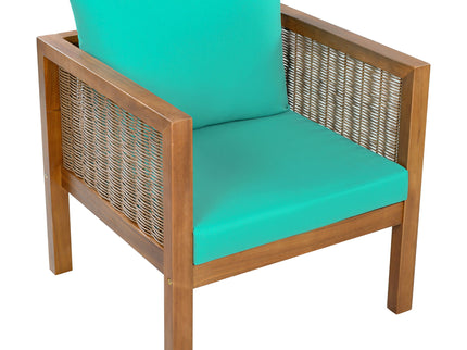 2 Piece Outdoor Armchair Set With Cushion