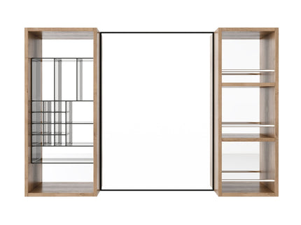 41.3" Wall Mounted Bathroom Cabinet With Storage - Imitative Oak