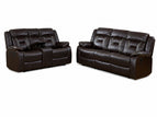 Dark Brown / Manual / 2 Pc. Sofa, Loveseat