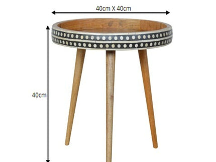 Small Patterned Nordic Style End Table