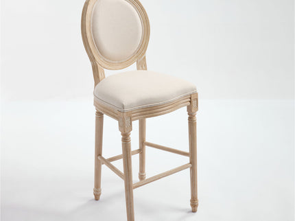 French Country Bar Chairs & Round Back (Set of 2)