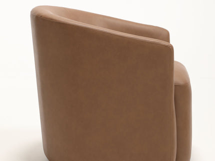 Swivel Barrel Accent Chair For Living Room - Antique Brown