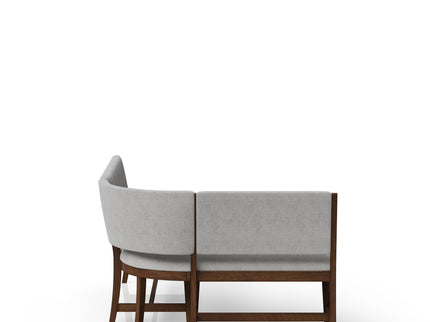 Curved Dining Bench Upholstered Curved Bench - Beige