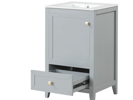 Bathroom Vanity With Sink, Soft Closing Cabinet Door, Storage Rack And Drawer