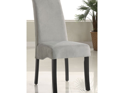 Upholstered Dining Chair Soft Padded Seat And Flared Back Design (Set of 2) - Gray