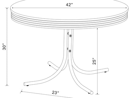 Marla - 5 Piece Dining Set With Round Table And Upholstered Chairs - White