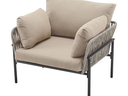 Rope Lounge Chair With Cushions For Modern Spaces